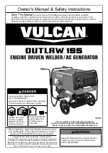 Vulcan-Hart OUTLAW 195 Owner'S Manual & Safety Instructions предпросмотр