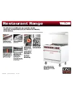 Предварительный просмотр 1 страницы Vulcan-Hart Restaurant Range Features