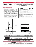 Preview for 2 page of Vulcan-Hart V60-1 Specifications