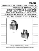 Vulcan-Hart VDMS40 Installation, Operating, Service And Parts Manual preview