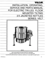 Vulcan-Hart VELT20 Installation, Operating, Service And Parts Manual preview