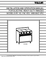 Vulcan-Hart VEX Installation And Operation Manual preview