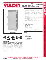 Preview for 1 page of Vulcan-Hart VHMD15 Specifications