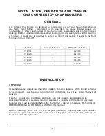 Предварительный просмотр 3 страницы Vulcan-Hart VTEC14 Installation & Operation Manual