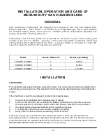 Preview for 3 page of Vulcan-Hart Wolf VCRB25 Installation & Operation Manual