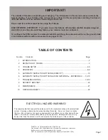 Preview for 3 page of VuQube VQ4000 Operating Instructions Manual