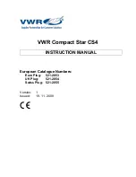 VWR International Compact Star CS4 Instruction Manual preview