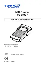 Preview for 1 page of VWR International MU 6100 H Instruction Manual