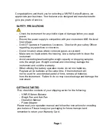 Preview for 3 page of VWR International VWR-E Series Operation Manual