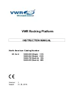 Предварительный просмотр 1 страницы VWR 10860-658 Instruction Manual