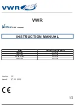 VWR 630-2957 Instruction Manual предпросмотр