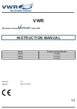 VWR 630-3072 Instruction Manual предпросмотр