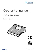 VWR avantor pH 1100 L Operating Manual предпросмотр