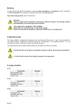 Preview for 4 page of VWR INCU-Line IL 56 Instruction Manual