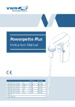 VWR Powerpette Plus Instruction Manual предпросмотр