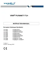 VWR Puranity TU 12 UV+ Instruction Manual предпросмотр