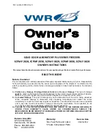 VWR SCPAF-3020 Owner'S Manual preview