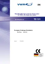 VWR TD 121 Operating Manual предпросмотр