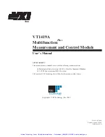 Предварительный просмотр 2 страницы VXI VT1419A Multifunction Plus User Manual