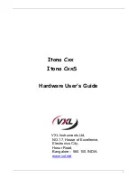 Предварительный просмотр 1 страницы Vxl Itona Cxx series Hardware User'S Manual