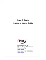 Предварительный просмотр 1 страницы Vxl Itona E series User Manual