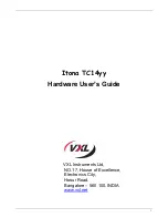 Preview for 1 page of Vxl Itona TC14yy Hardware User'S Manual