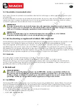 Preview for 4 page of Vynckier MW MACH 722313536 Manual