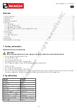 Preview for 10 page of Vynckier MW MACH 722313536 Manual