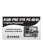 Vyrsa RAIN-PRO VYR PG-6045 Installation Instructions, Programming And Operation preview