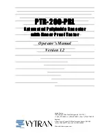 Предварительный просмотр 2 страницы Vytran PTR-200-PRL Operator'S Manual