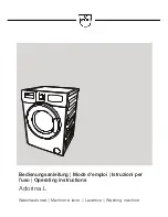 vzug Adorina L Operating Instructions Manual preview