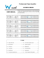 W Audio Horizon 1100 User Manual preview