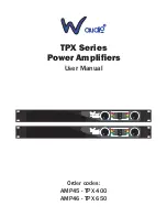 Preview for 1 page of W Audio TPX SERIES User Manual