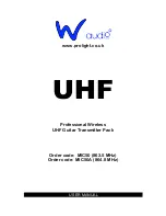 W Audio UHF User Manual предпросмотр