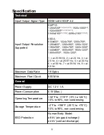 Preview for 9 page of W Box Technologies 0E-HDMISP1X4 Manual