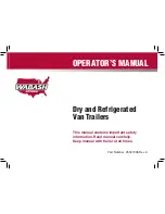 Wabash National Dry and Refrigerated Van Trailers Operator'S Manual preview