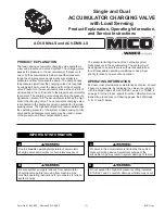 Preview for 1 page of WABCO MICO ACV-DMN-LS Product Explanation, Operating Information, And Service Instructions