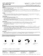 WAC Lighting 4011 Installation Instructions предпросмотр