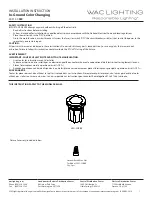 Preview for 1 page of WAC Lighting 5021-CCBBR Installation Instruction