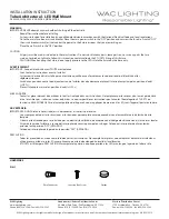 Предварительный просмотр 1 страницы WAC Lighting DS-WS05 Installation Instructions