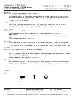 WAC Lighting DS-WS05 Installation Instructions предпросмотр