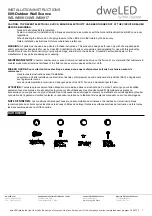 WAC Lighting dweLED 689 Series Installation Instructions предпросмотр