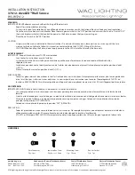 WAC Lighting dweLED WS-W37612 Installation Instruction preview