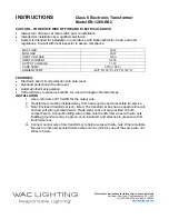 Preview for 1 page of WAC Lighting EN-1260-RB2 Instructions For Use