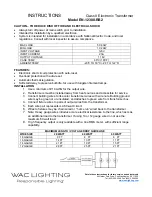 Preview for 2 page of WAC Lighting EN-1260-RB2 Instructions For Use