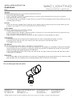 WAC Lighting Grand Accent 5212 Installation Instruction preview