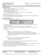 WAC Lighting InvisiLED Classic LED-T24 Installation Instruction preview