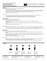 WAC Lighting Modern Forms 488 Series Installation Instruction предпросмотр