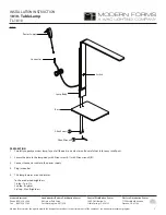 Preview for 2 page of WAC Lighting MODERN FORMS TL-1810 Installation Instruction