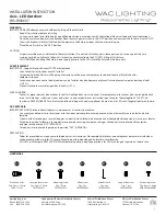 WAC Lighting Responsible Lighting Axis Installation Instruction preview